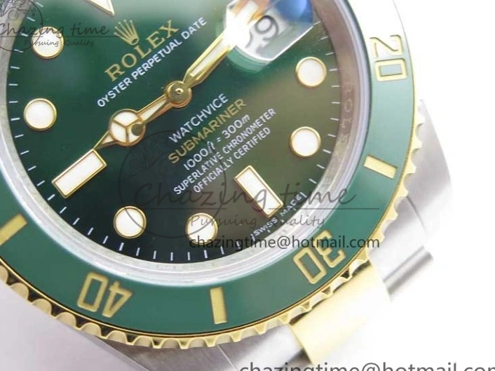 0115 Submariner 116613 LV VRF Best Edition YG Wrapped Bezel Green Dial on SS YG Bracelet A2836 MAX Version Compact 2920